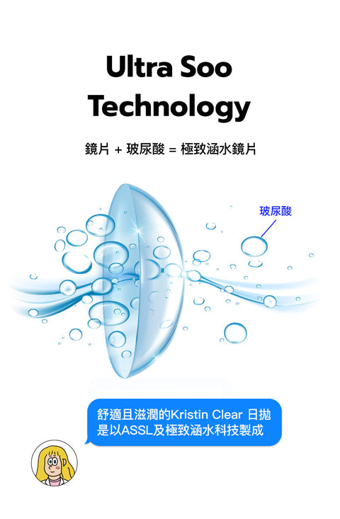 Kristin Clear - 極致涵水透明日拋